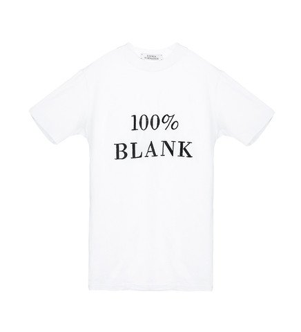  100% BLANK IN WHITE T-SHIRT 