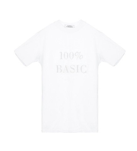  100% BASIC IN WHITE T-SHIRT 